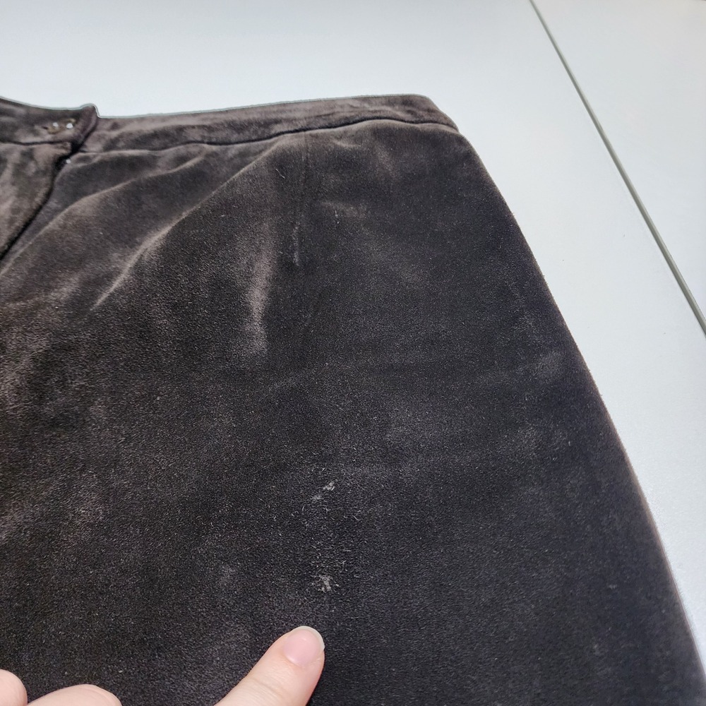 Carlisle Womens Vintage Calf Suede‎ Leather Pants Size 8 Straight Leg High Rise - Picture 6 of 15